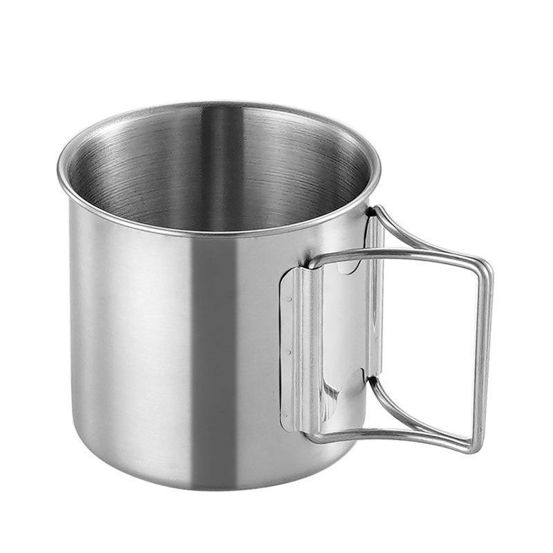 Quality Camping Cooking Set - Cangkir Mug baja tanpa kawat 260/350/600ML