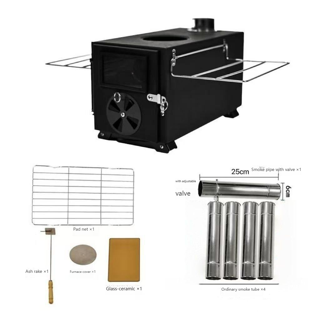 Camping Cooking Portable - Kompor Kayu Bakar Baja Karbon 2026new
