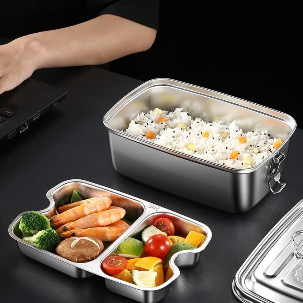 Camping Cooking Stove - Kotak Makan Stainless Steel Dua Lapis