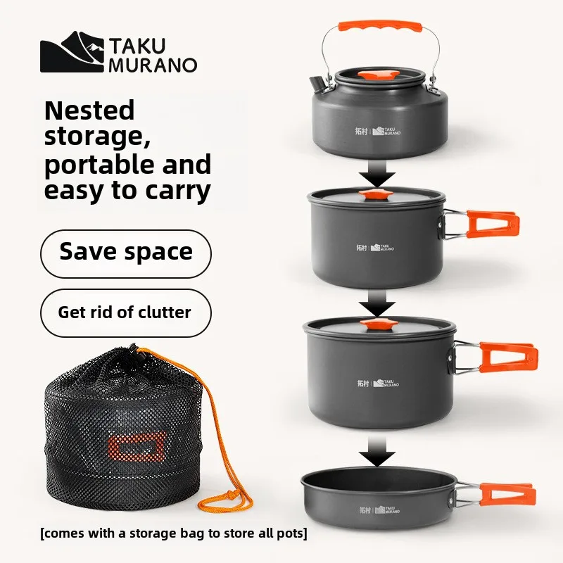 Quality Camping Cooking Set - Peralatan makan luar ruangan, Set peralatan