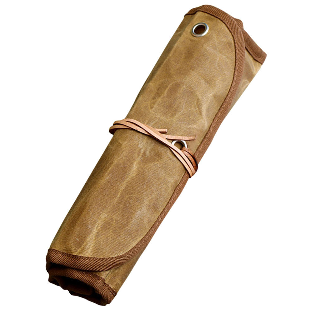 Camping Cooking Utensil Roll - Tas Penyimpanan Peralatan Makan Kanvas Berkualitas