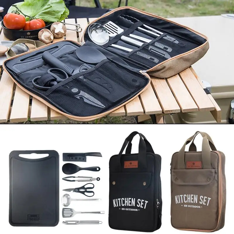 Camping Cooking Ware - 8pcs Set Peralatan Masak Camping Portabel