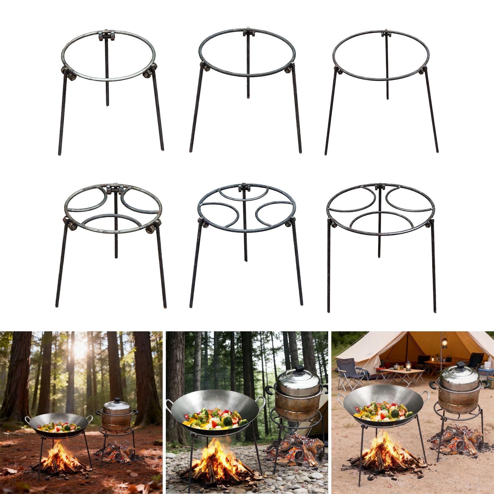 Camping Cooking Open Fire - Tripod Lipat untuk Api Unggun, Rak