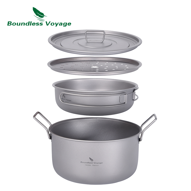 Camping Cooking Ware - Boundless Voyage panci masak berkemah multifungsi