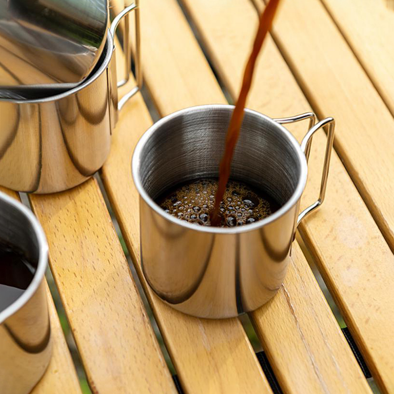 Cangkir Mug baja tanpa kawat 2 - Quality Camping Cooking Set ulasan dan harga