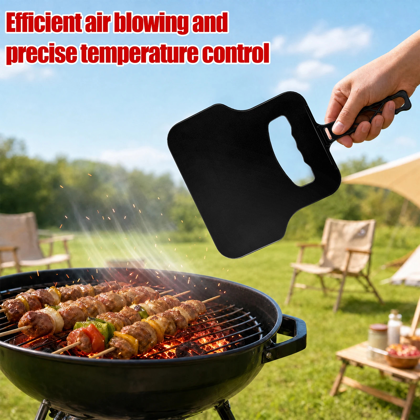 Kipas Tangan Plastik Manual Pe - Camping Cooking Portable ulasan dan harga