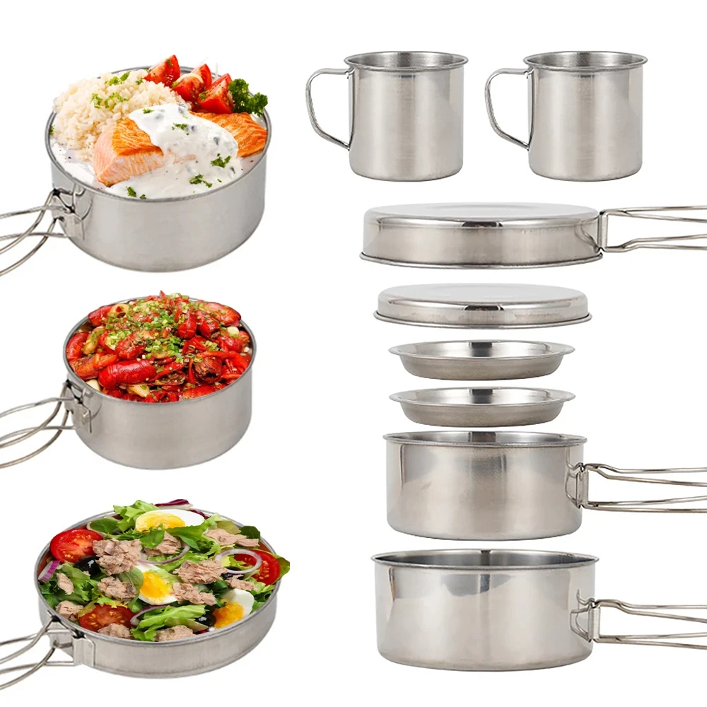 8pcs/Set Peralatan Memasak Cam - Camping Cooking Hob ulasan dan harga
