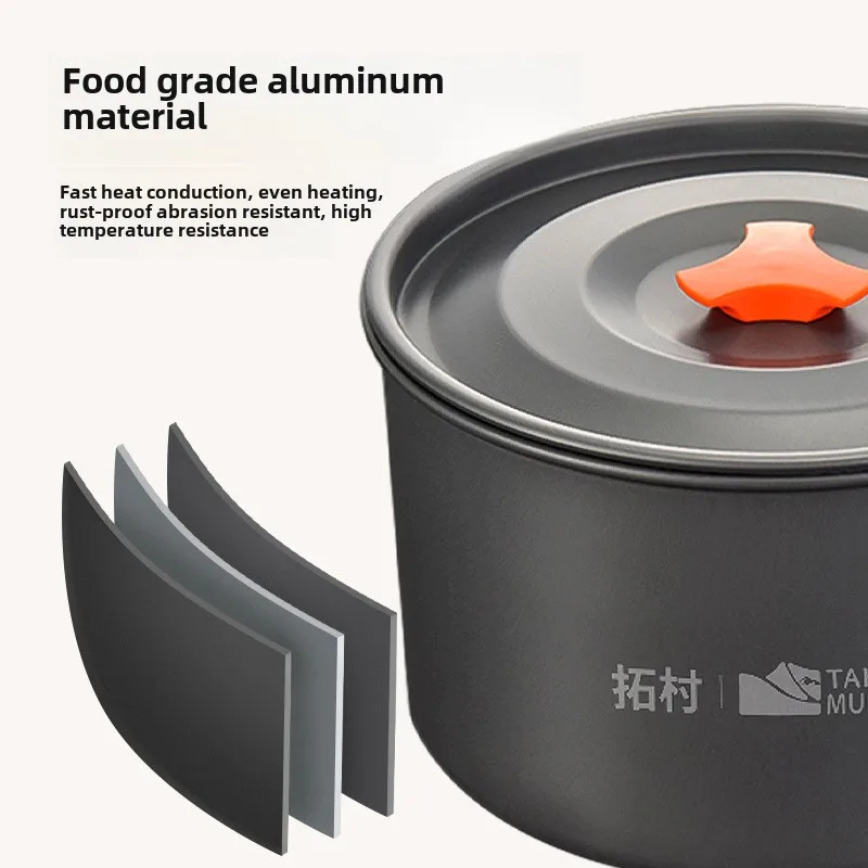 Peralatan makan luar ruangan,  - Quality Camping Cooking Set ulasan dan harga