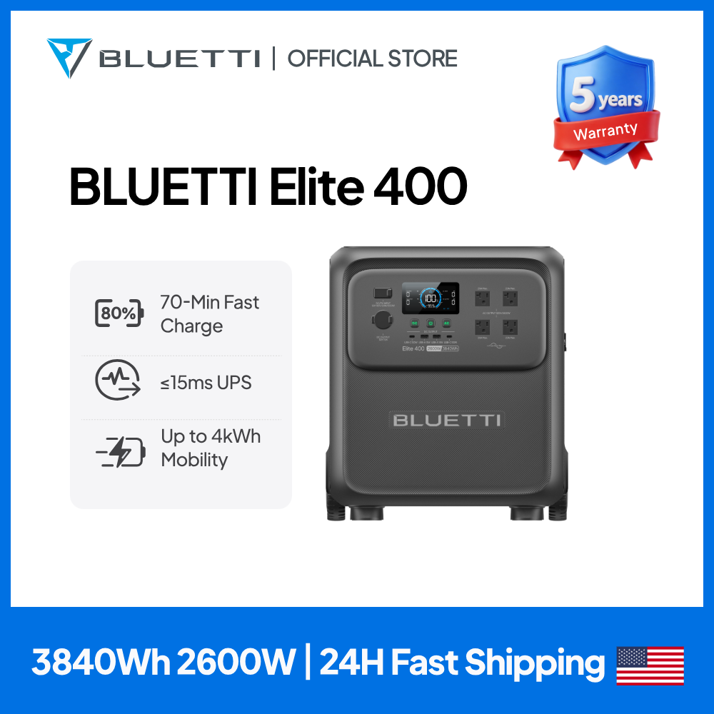 BLUETTI Elite 400 2600W 3840Wh - Camping Cooking Tin ulasan dan harga