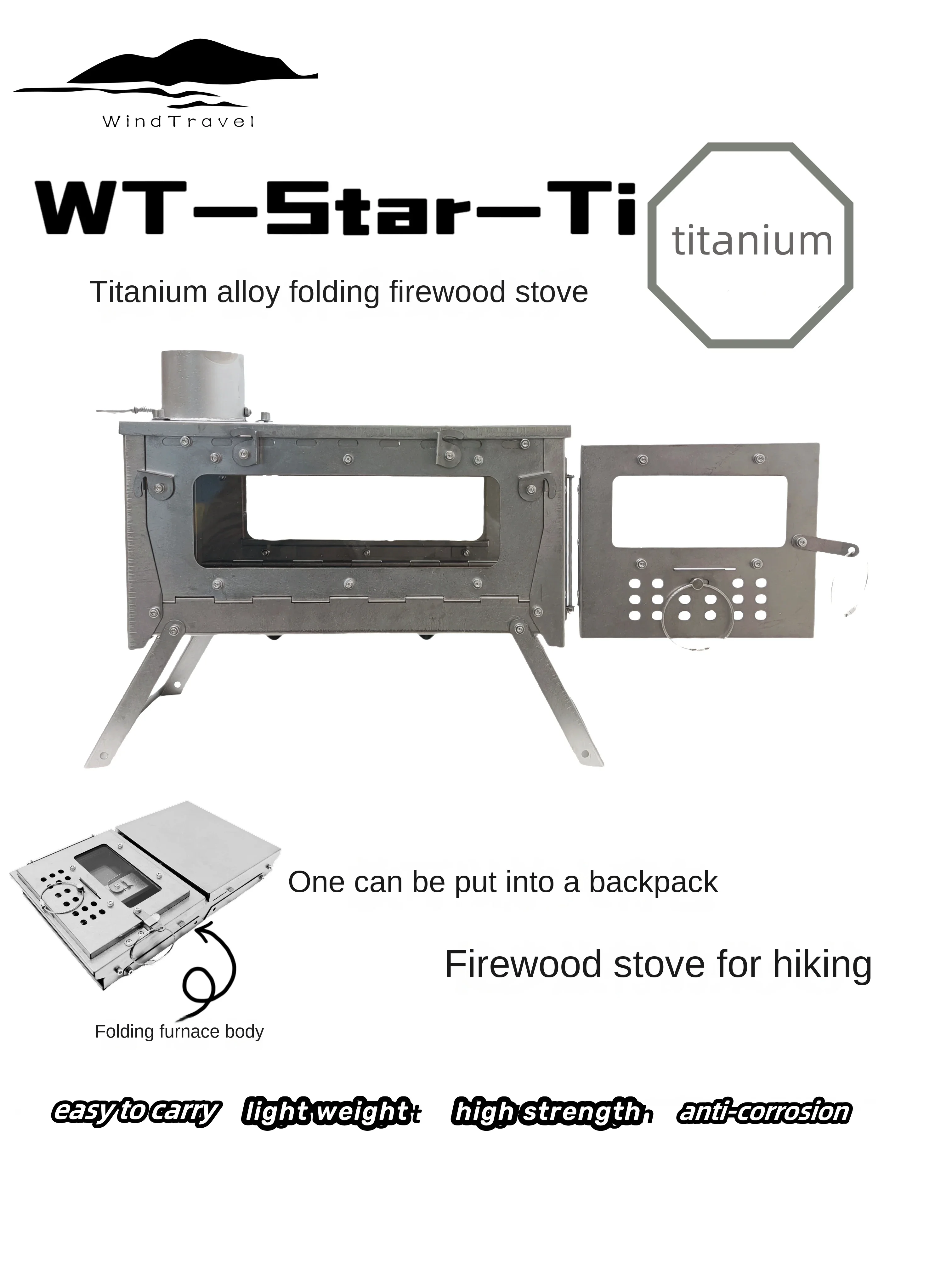 WT Star Ti kompor pemanas lipa - Camping Cooking Light ulasan dan harga