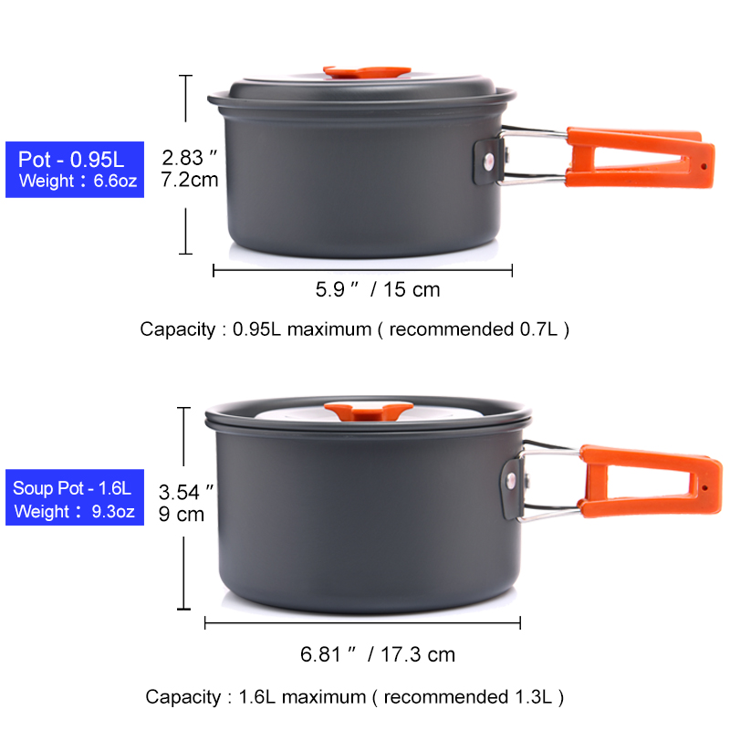 Layar Lebar Set peralatan masa - Camping Cooking Ware ulasan dan harga
