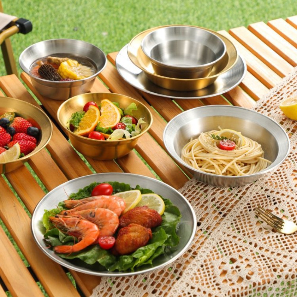 Set peralatan makan stainless  - Camping Cooking Plate ulasan dan harga