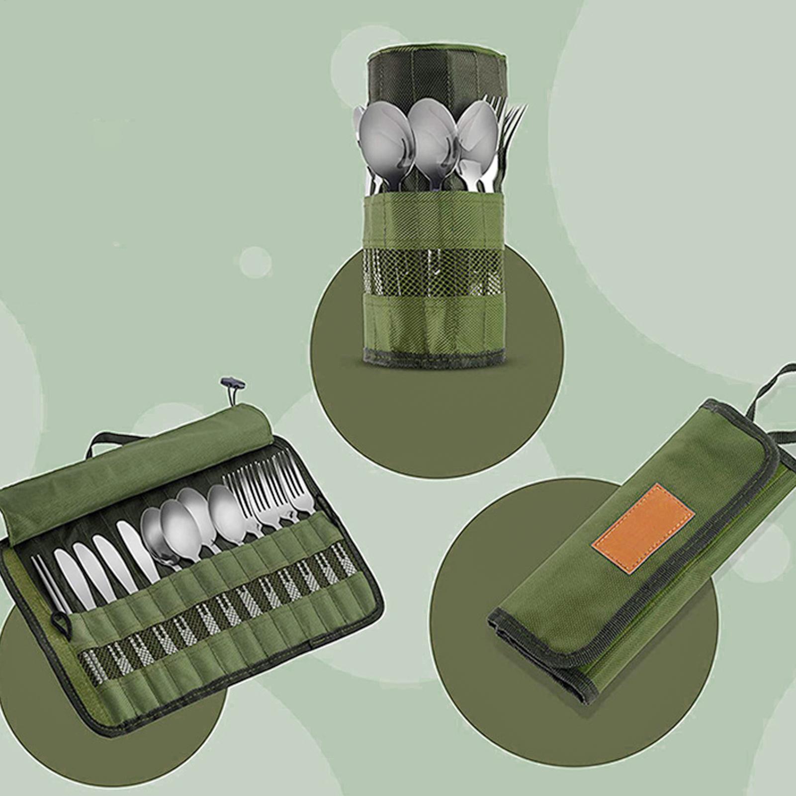 Tas Gulung Peralatan Makan unt - Camping Cooking Utensil Roll ulasan dan harga