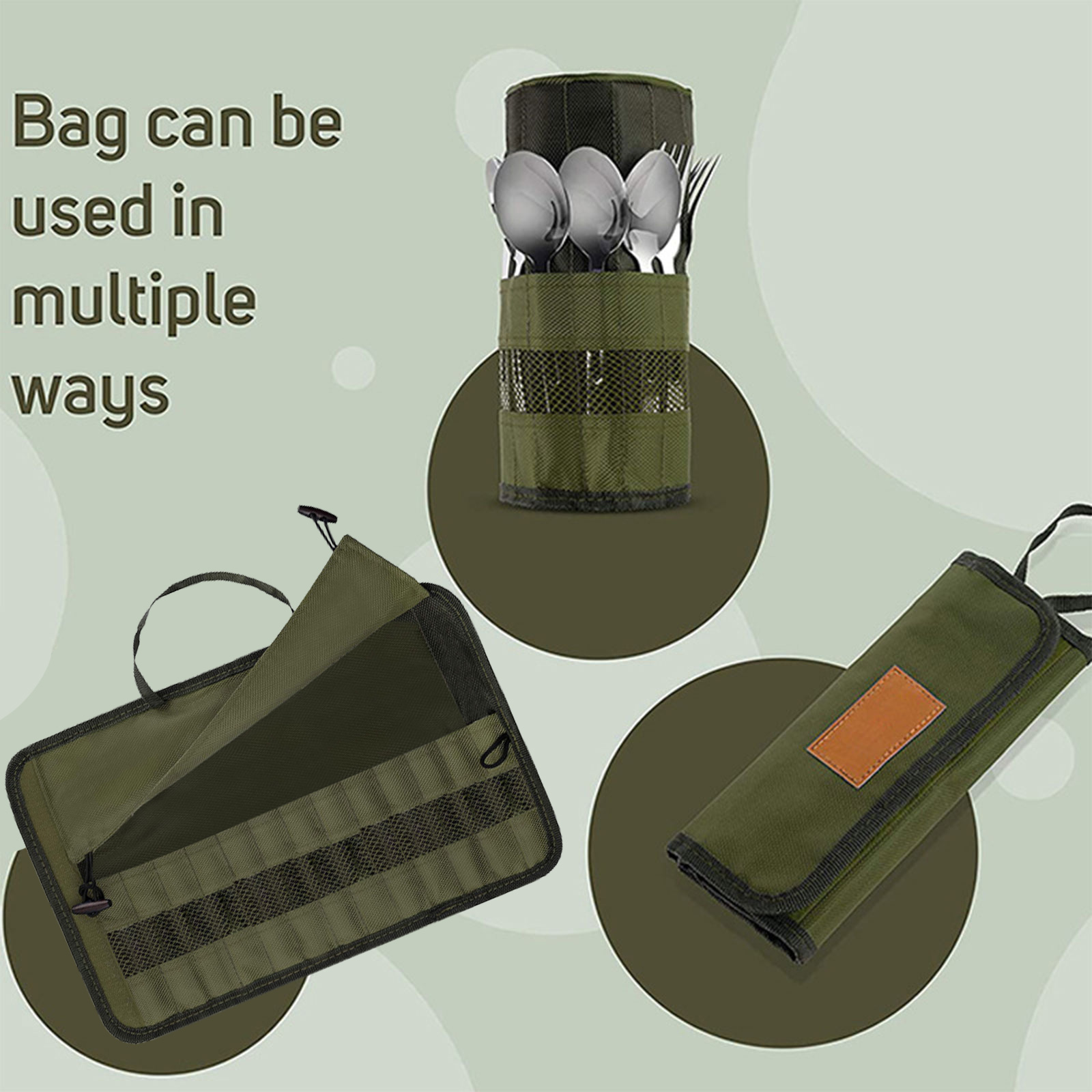 Tas Peralatan Berkemah Tas Kan - Camping Cooking Utensil Roll ulasan dan harga